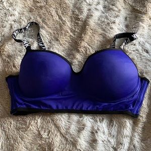Purple strappy PINK activewear bra